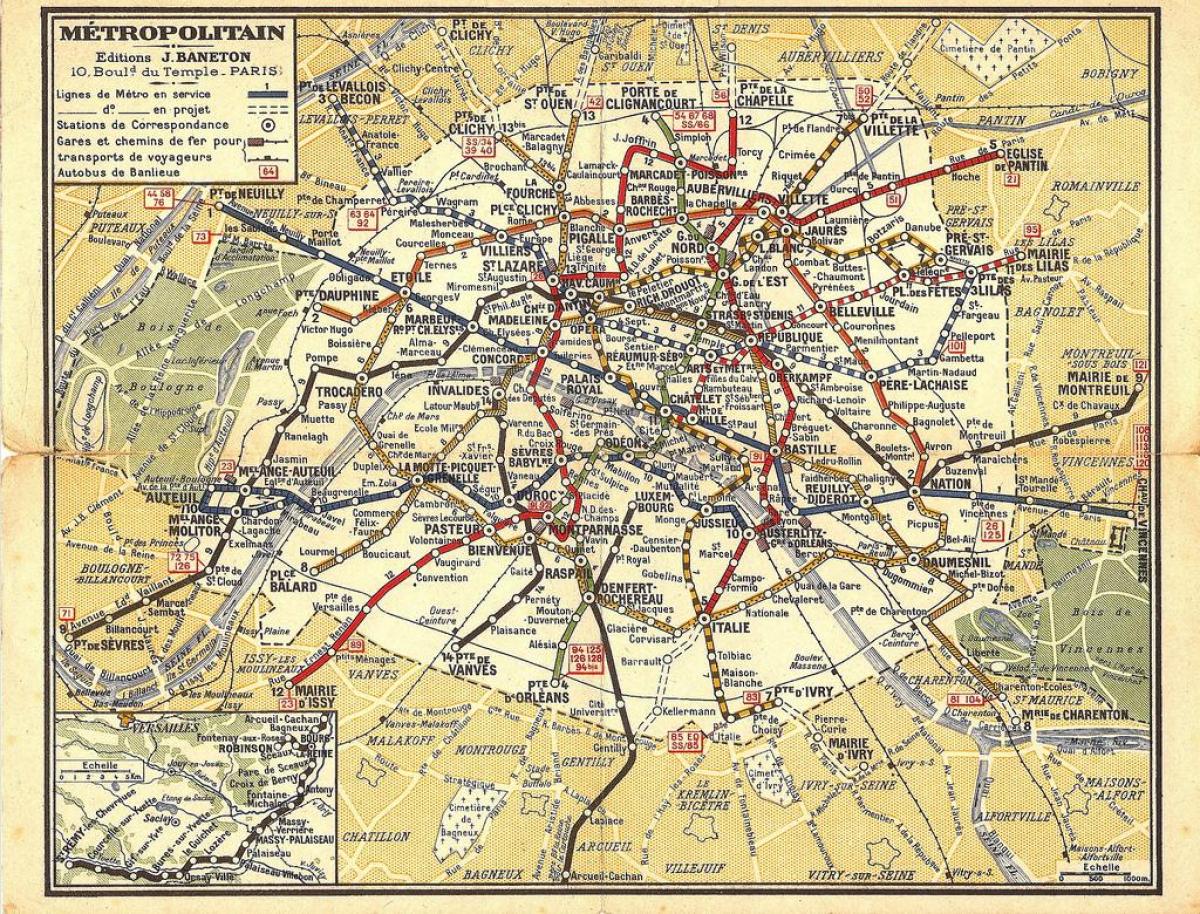 地图古巴黎地铁