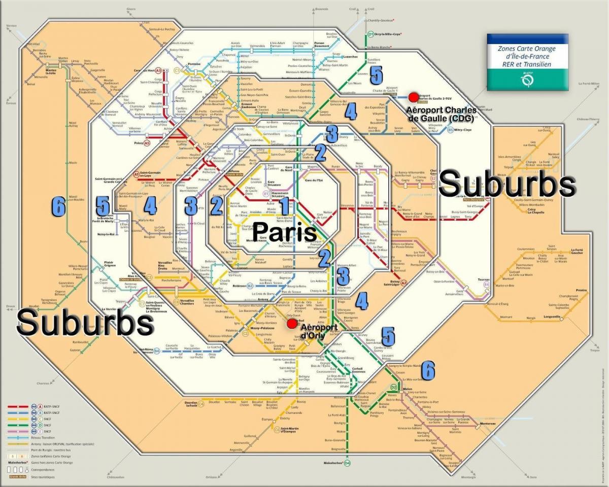 巴黎的区域1的地图
