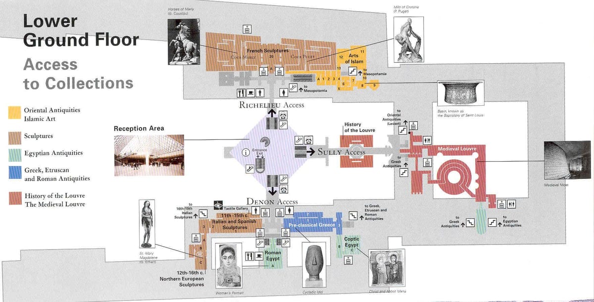 卢浮宫入口的地图