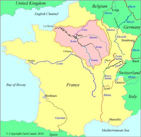 la seine river的地图