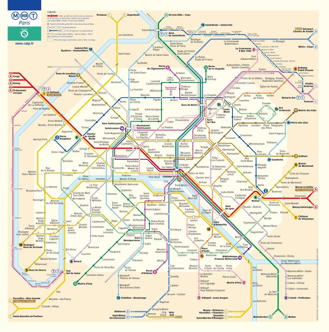 地铁的巴黎地图