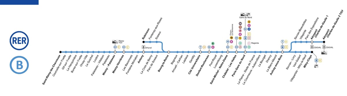 rer b巴黎地图