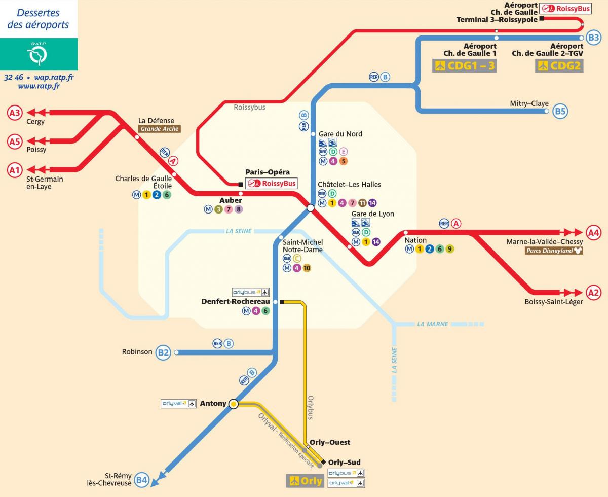 巴黎的主要火车站地图