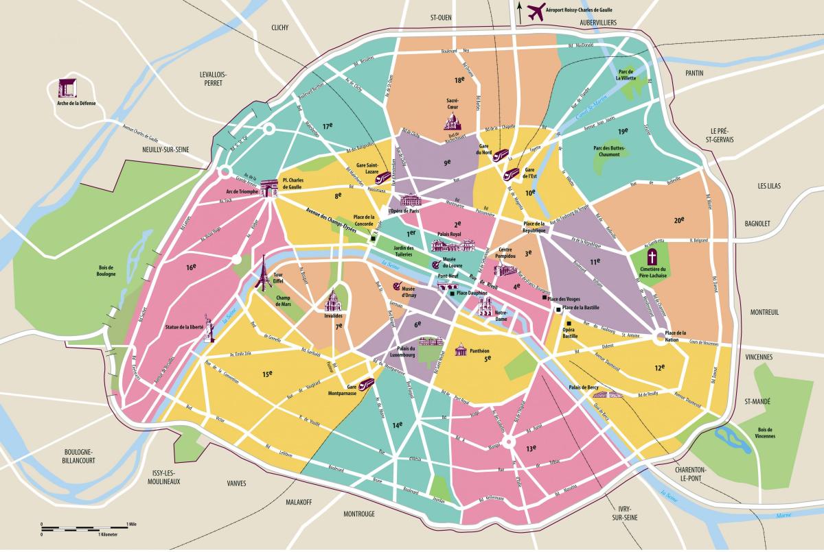 城市地图，巴黎