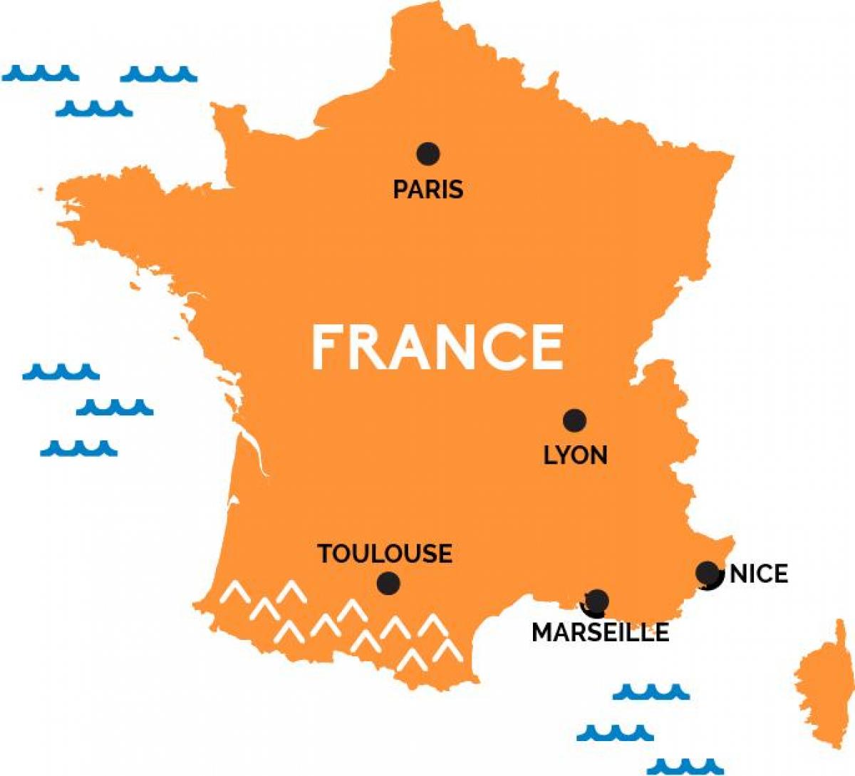巴黎法国在地图上