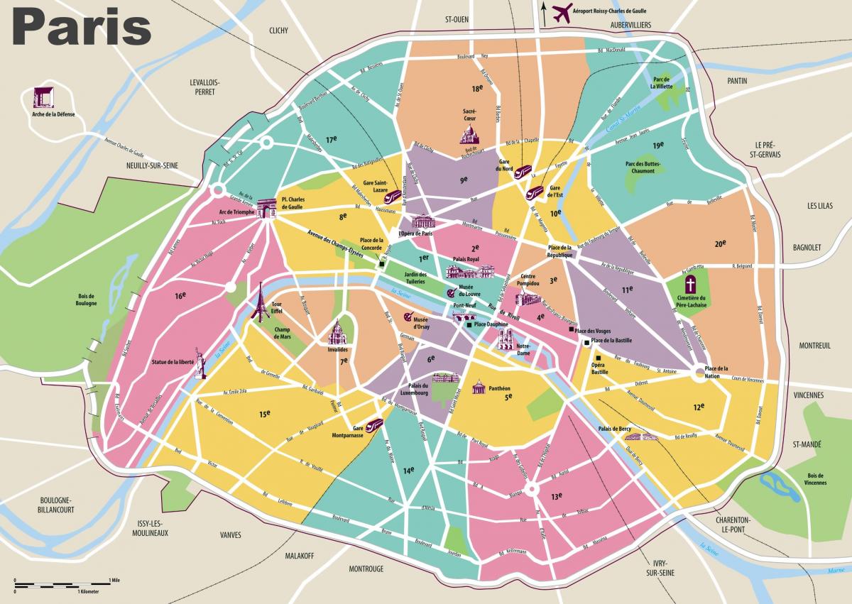 巴黎的访问地图