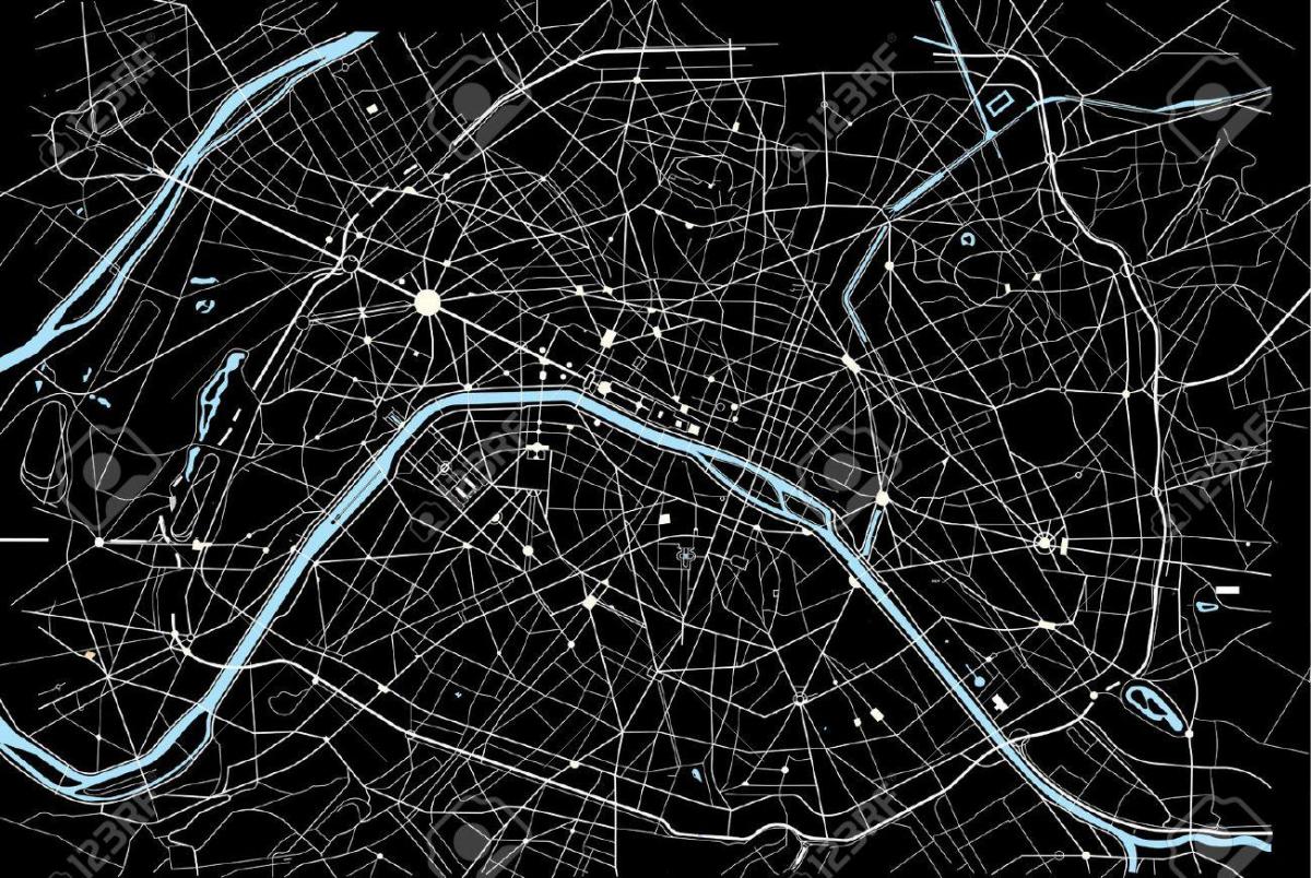 巴黎的矢量地图