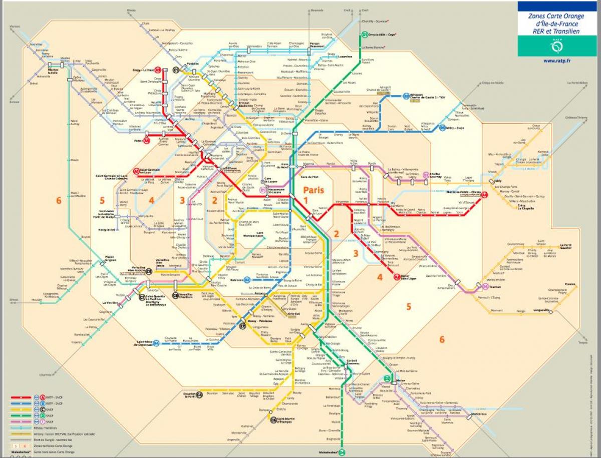巴黎运输地图区域