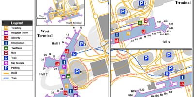 奥利机场的地图