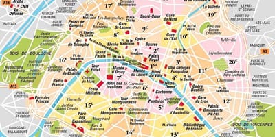 区的地图巴黎法国