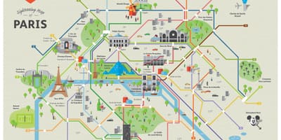 地方访问巴黎的地图
