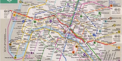 巴黎的火车线地图