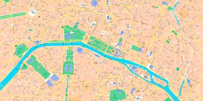 街道地图的巴黎法国