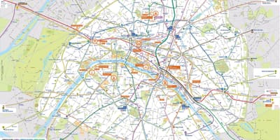 巴黎公共交通地图