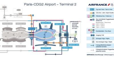 Charles de gaulle终端2地图