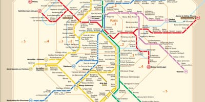 巴黎rer火车的地图