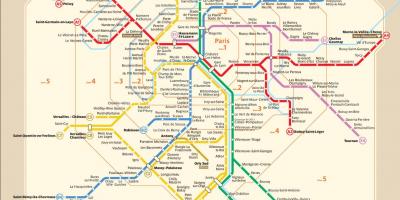 巴黎rer火车的地图