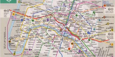 巴黎的火车线地图