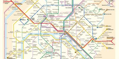 地铁的巴黎地图