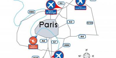 巴黎国际机场的地图