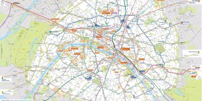 巴黎公共交通地图