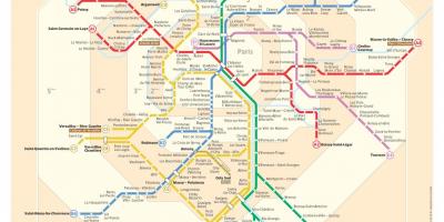 巴黎地铁轨的地图