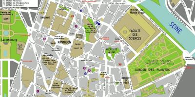 地图的第5区巴黎
